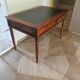 minister's desk - 2 drawers - solid wood - faux leather writing pad - Louis Philippe
