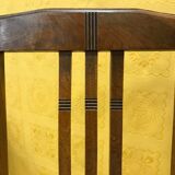 Pair of chairs art deco sitting skai black