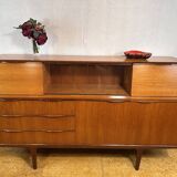 Mid Century Retro Vintage Teak Sideboard 1960 Bureau Flap + Cocktail Bar