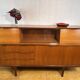 Mid Century Retro Vintage Teak Sideboard 1960 Bureau Flap + Cocktail Bar