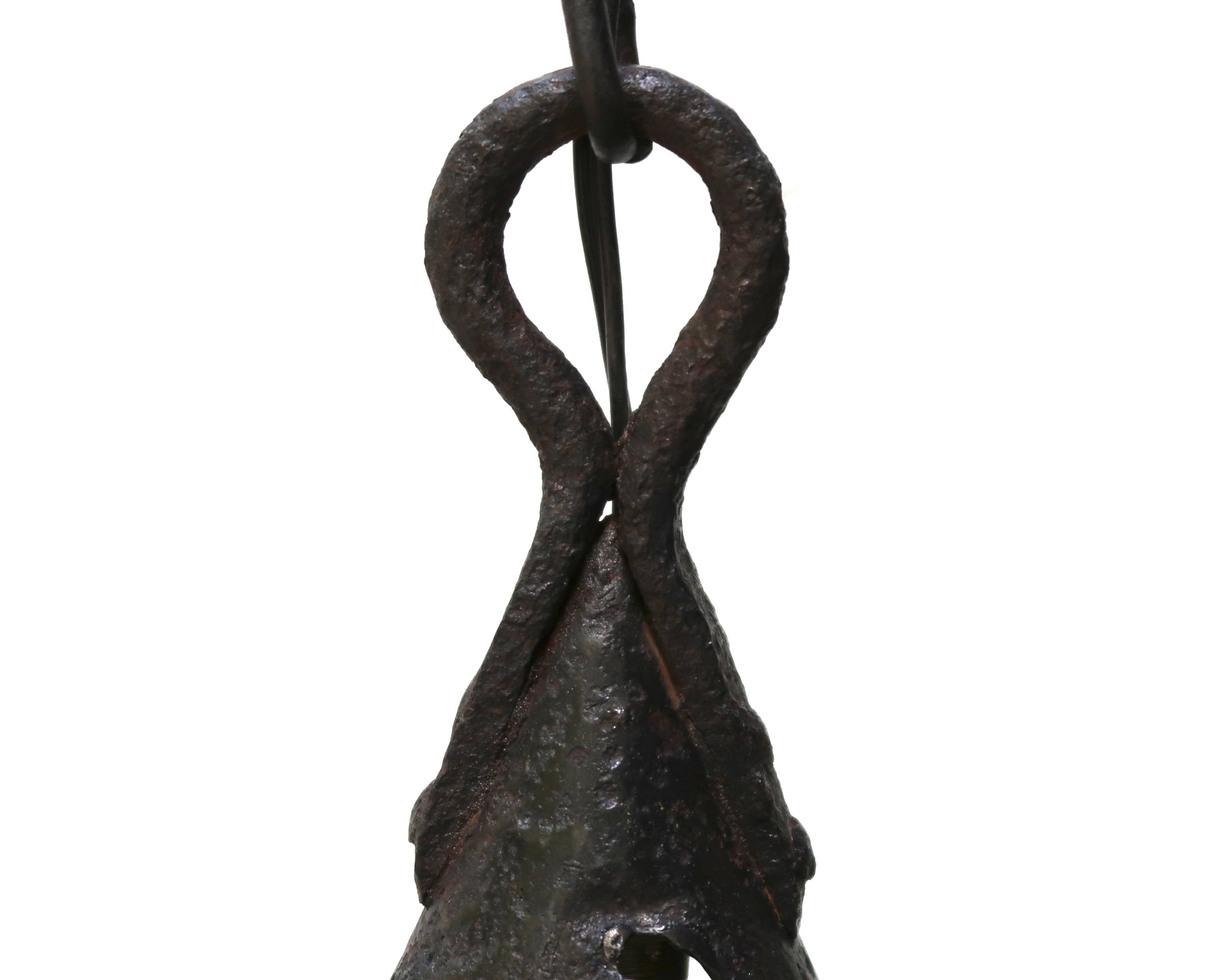 Antique wrought iron lantern pendant light