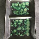 Ceramic presentation dish or bowl, artistic pottery with speckled effect