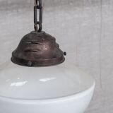 Two tone mid-century french pendant light