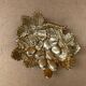 Old vintage grape cluster shaped gold metal pocket tray