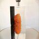 Resin lamp inclusion coral red design 70s