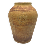 Artistic Vase in Ceramic ACOLAY style Brutalist, vintage, signed Hubert GUY