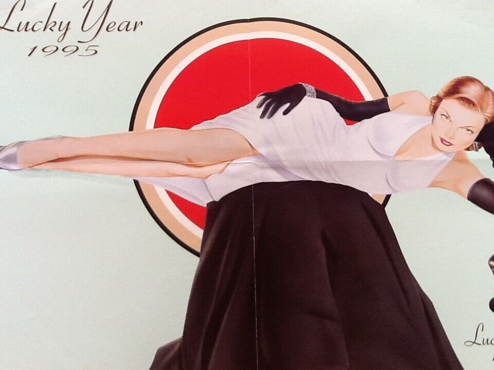 Pin-up poster display lucky year 1995 format 610x450mm