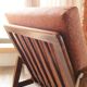 Vintage rust bronze armchair Scandinavian design 1960
