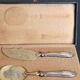 Ice cutlery with silver-plated handles