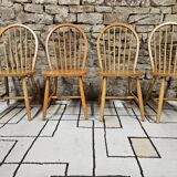 Set of 4 Danish chairs with vintage bars