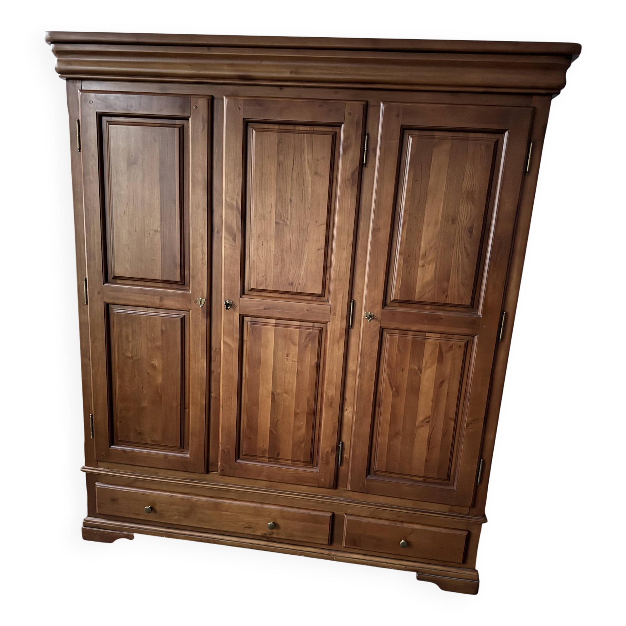 Louis Philippe style cherry wood wardrobe