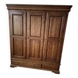 Armoire penderie merisier style Louis Philippe