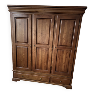 Louis Philippe style cherry wood wardrobe
