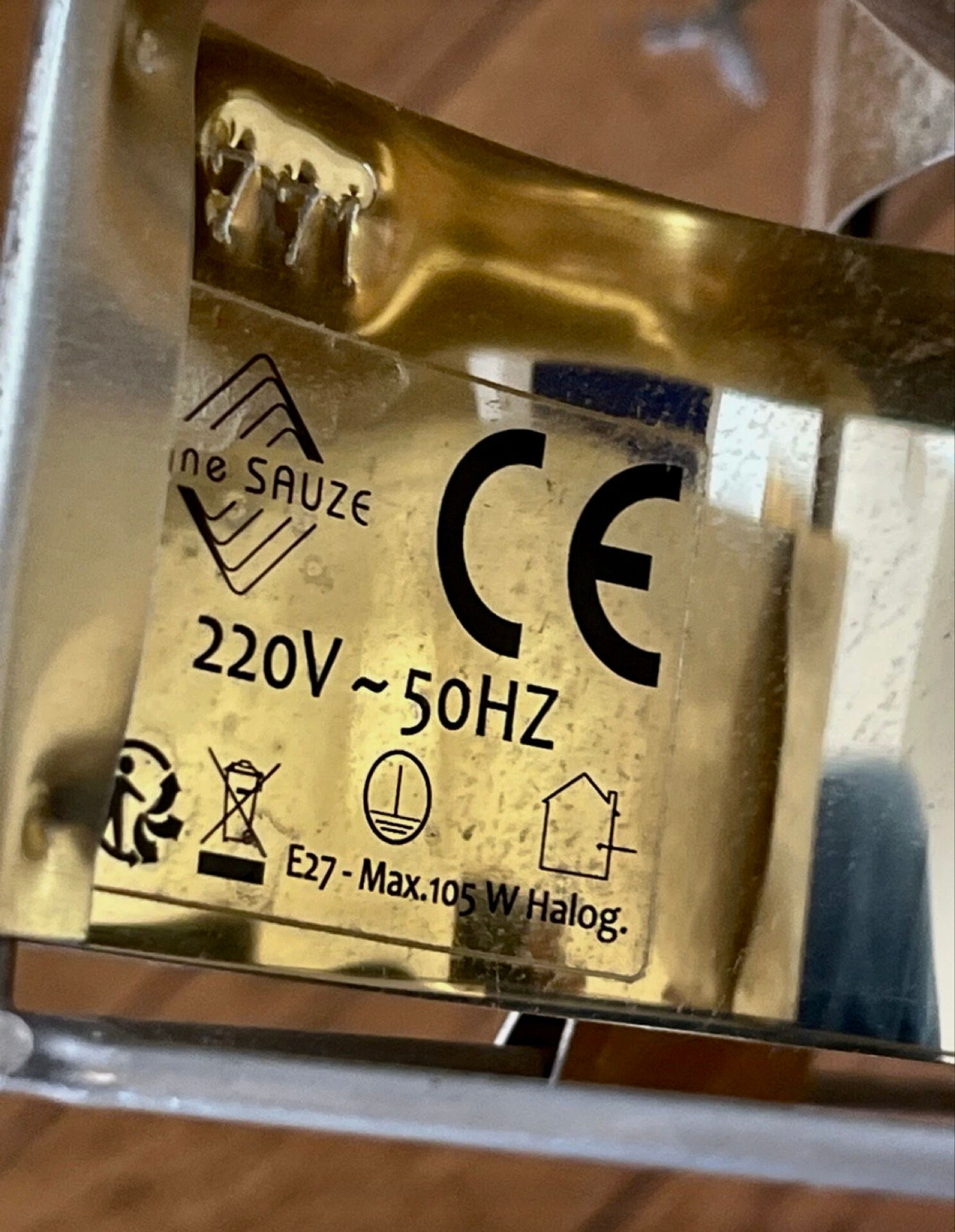 Lampe Atlas Max Sauze – Pièce de collection signée dorée