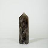 Smoked rock crystal obelisk