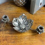 Flower candle holders, lotus ashtray with removable petals, 1960s.