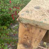 Escabeau de peintre en bois brut