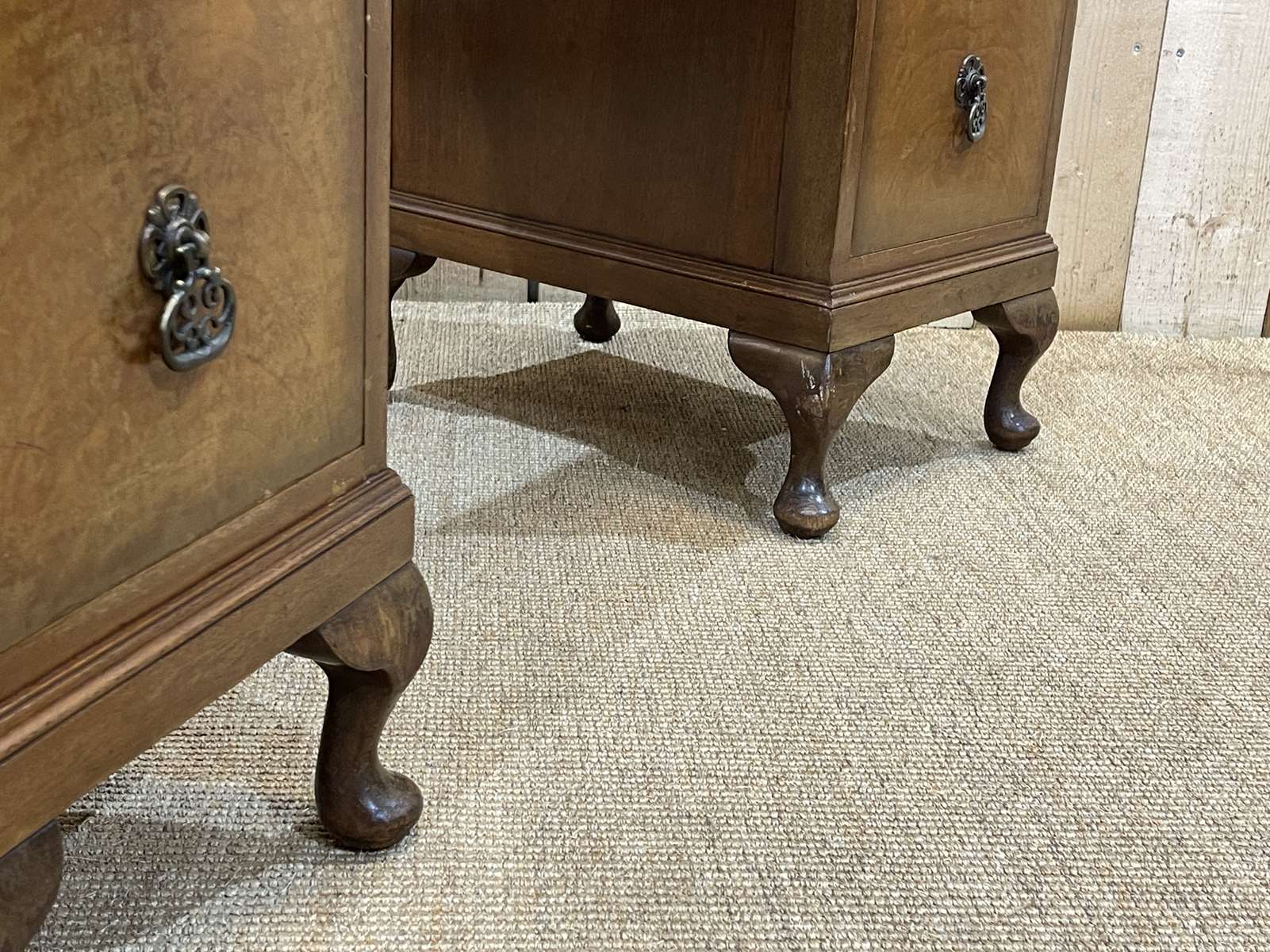 English walnut desk from the 1950s
