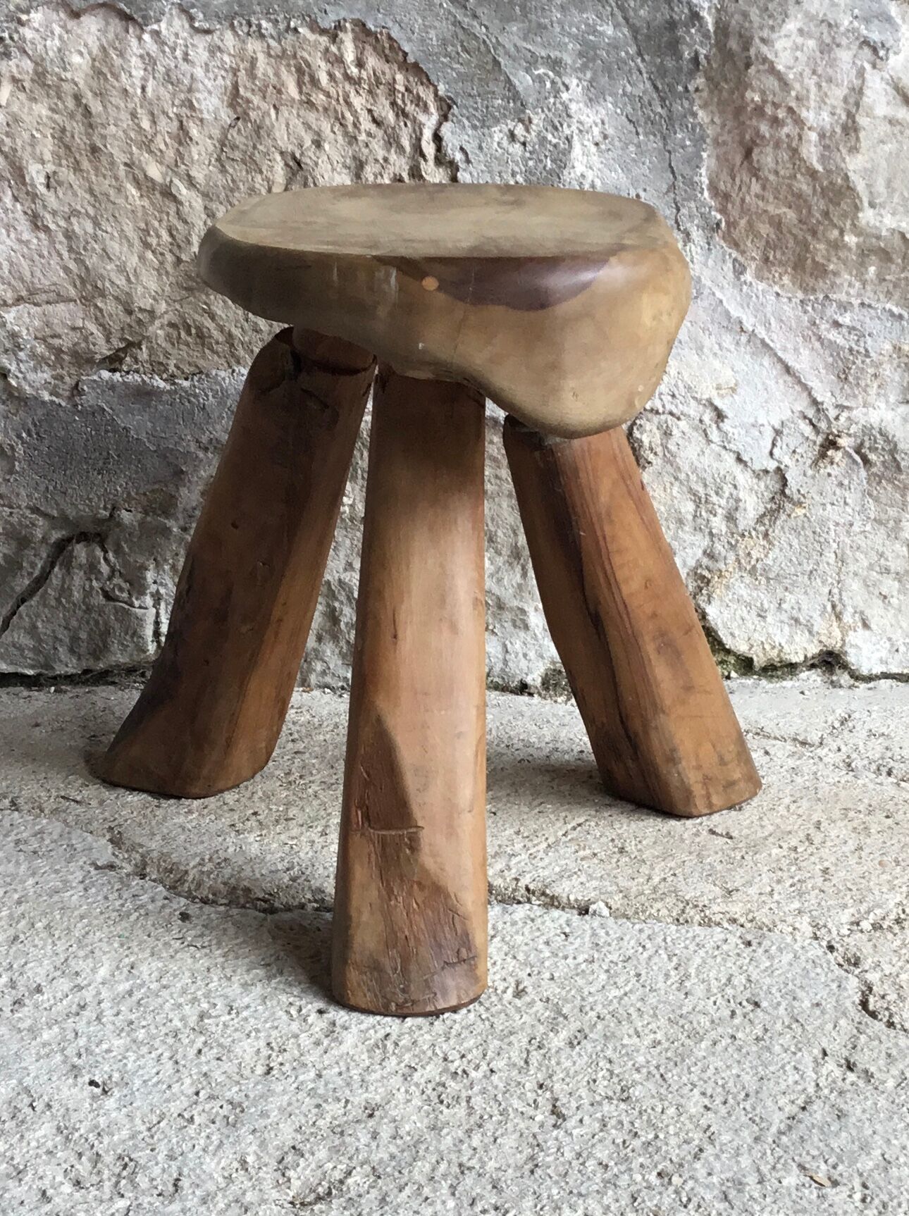 Brutalist tripod farm stool - mid-twentieth century