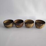 4 bowls in Brown sandstone of the years 70