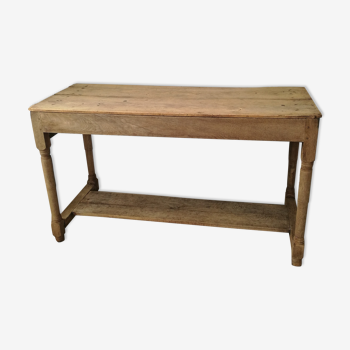 Oak console, nineteenth century farmhouse table