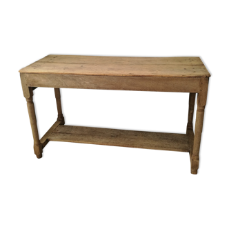 Oak console, nineteenth century farmhouse table