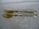 Pair of horn and silver-plated salad servers