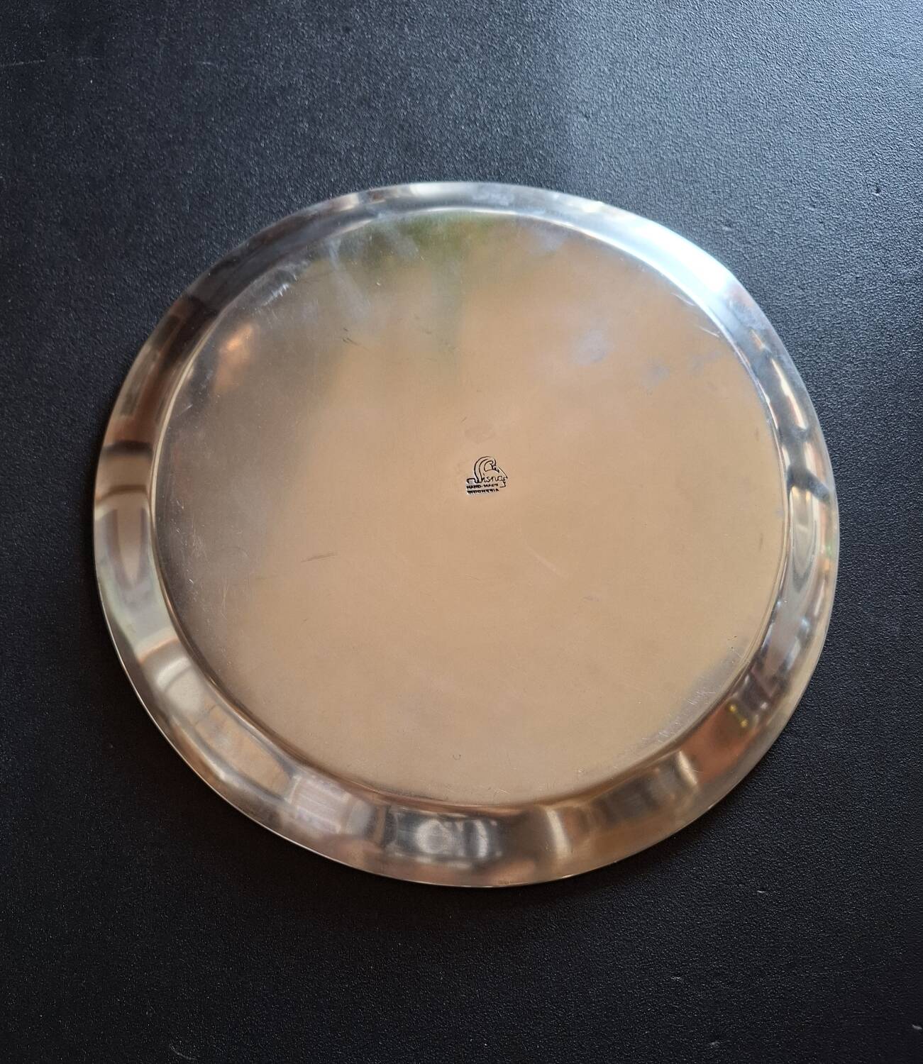 Indonesian artisanal silver-plated tray