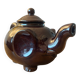 Brown ceramic teapot