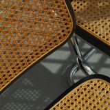 Pair of black Cesca chairs B32 Marcel Breuer