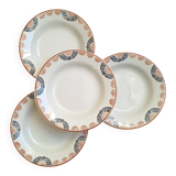 Assiettes creuses HBCM modèle Pauline orange et noir