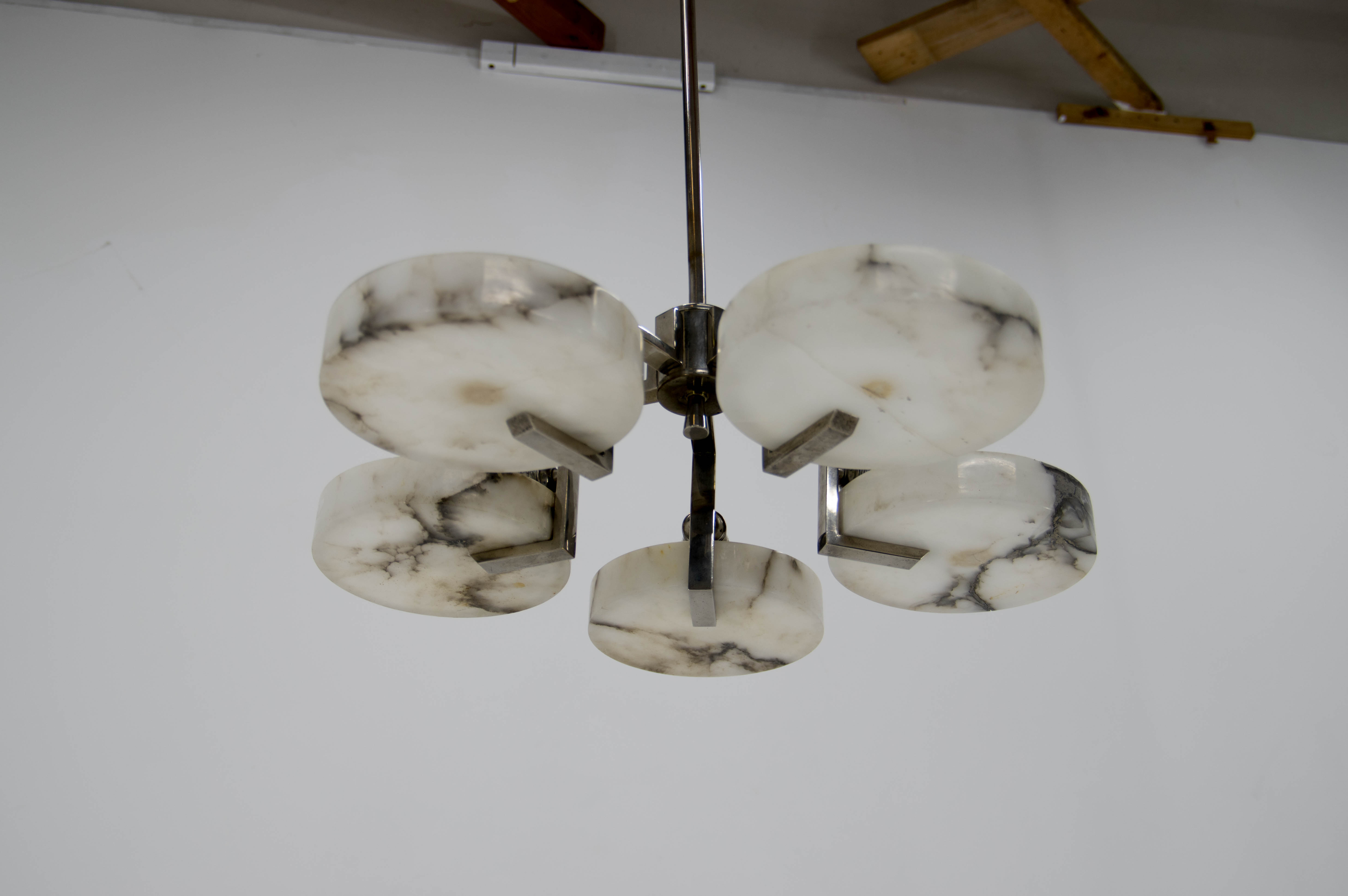 Marble art deco chandelier, 1930