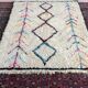 Azilal berbere white rainbow carpet 107x166cm