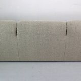 Vico Magistretti "Maralunga" 3-seater and footstool re-upholstered For Cassina