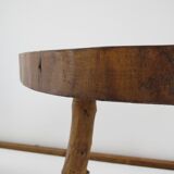 Tabouret bass table brutalist elm