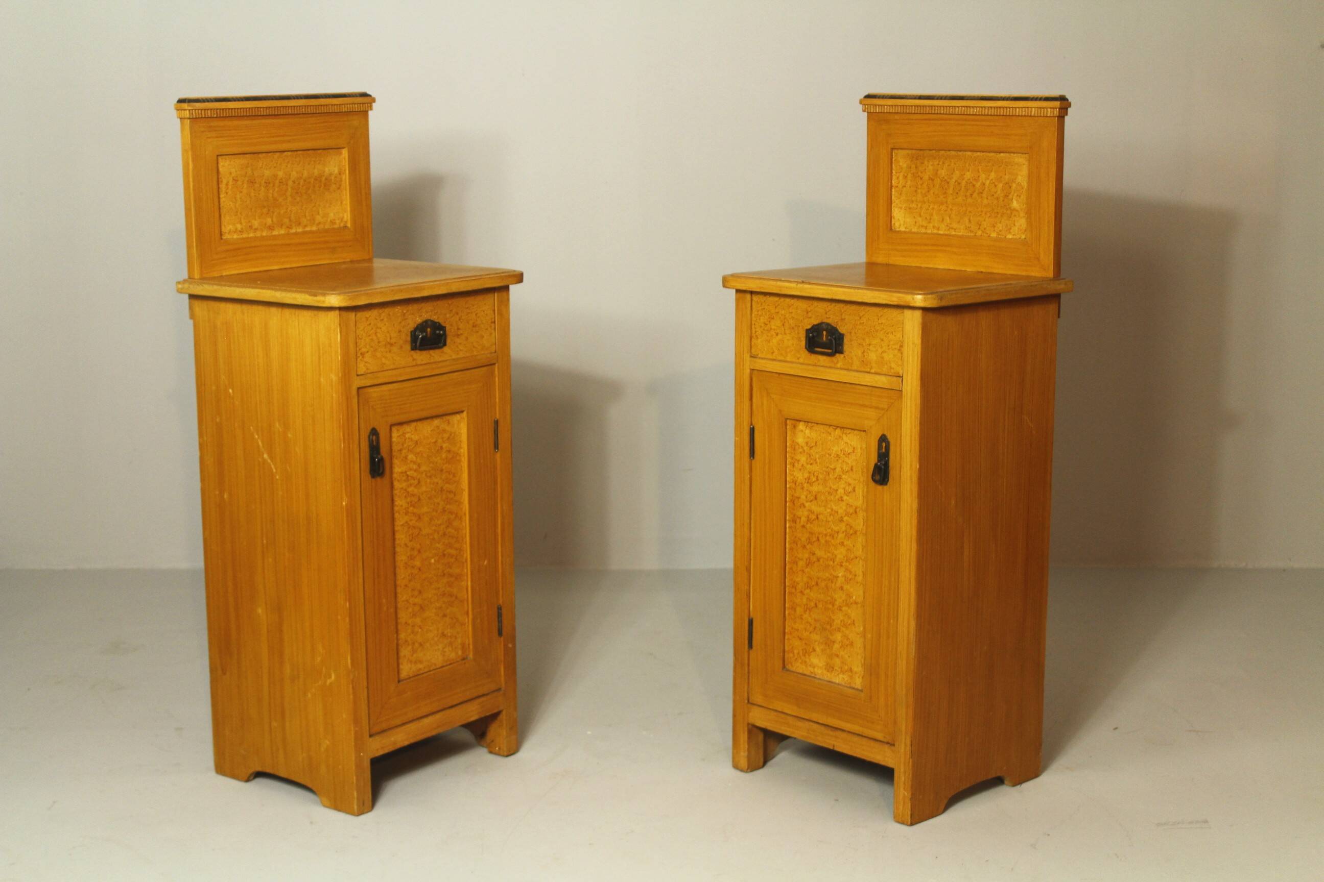Pair of Bedside Tables. Folk art, Bohemia 1920
