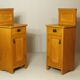 Pair of Bedside Tables. Folk art, Bohemia 1920