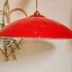 Suspension red cup in old metal 70s