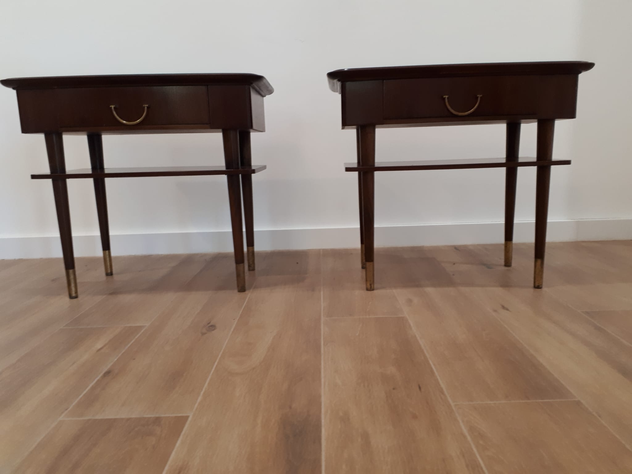 Pair of bedside tables, Denmark, 60s