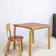 Alvar Aalto Model 81C Square Dining Table in Red Linoleum, Artek, 1970s