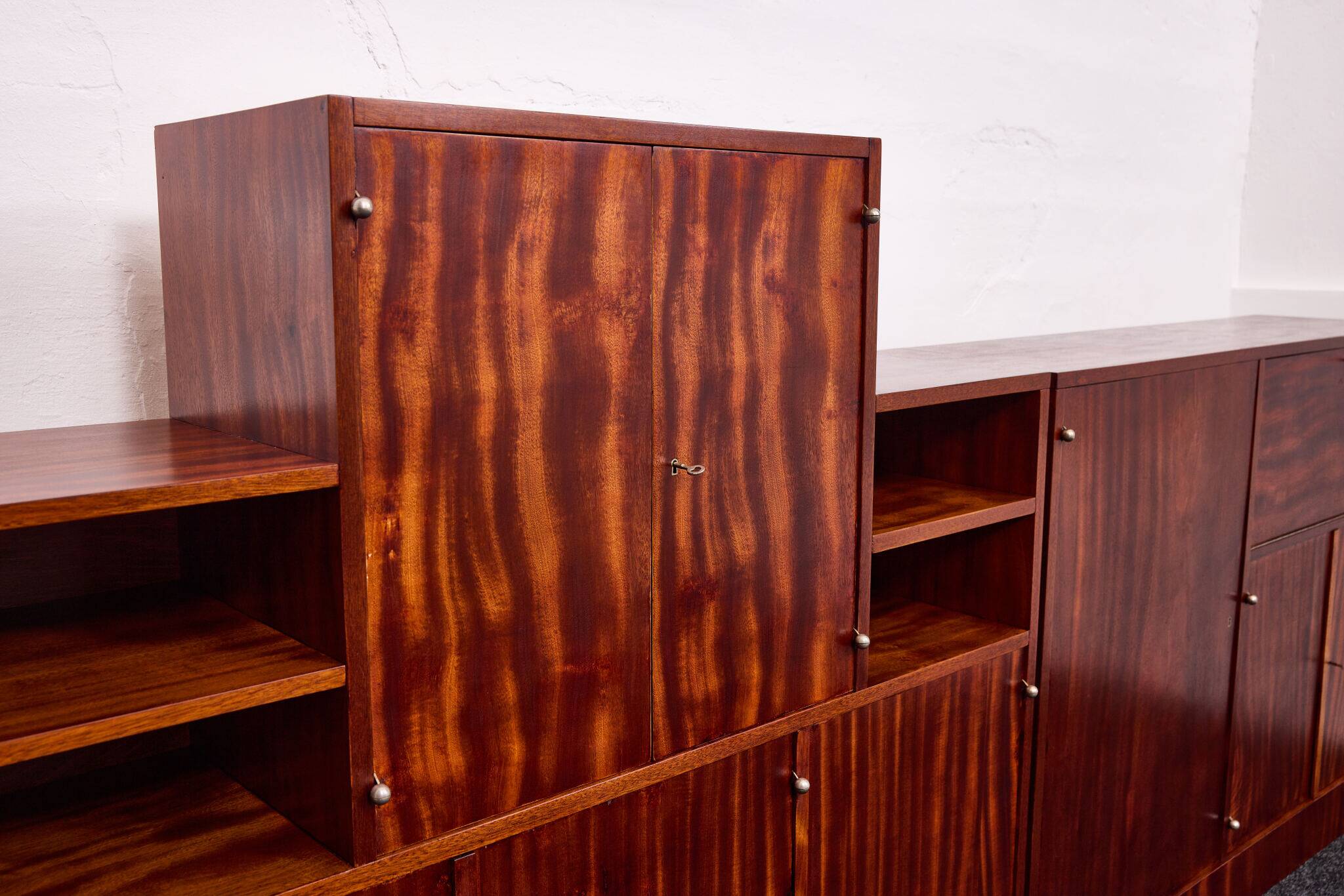 Modernist bar set and secretary cabinets by Josef Frank, 1928.