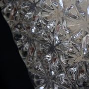 Square ceiling light in old glass thick, 70s