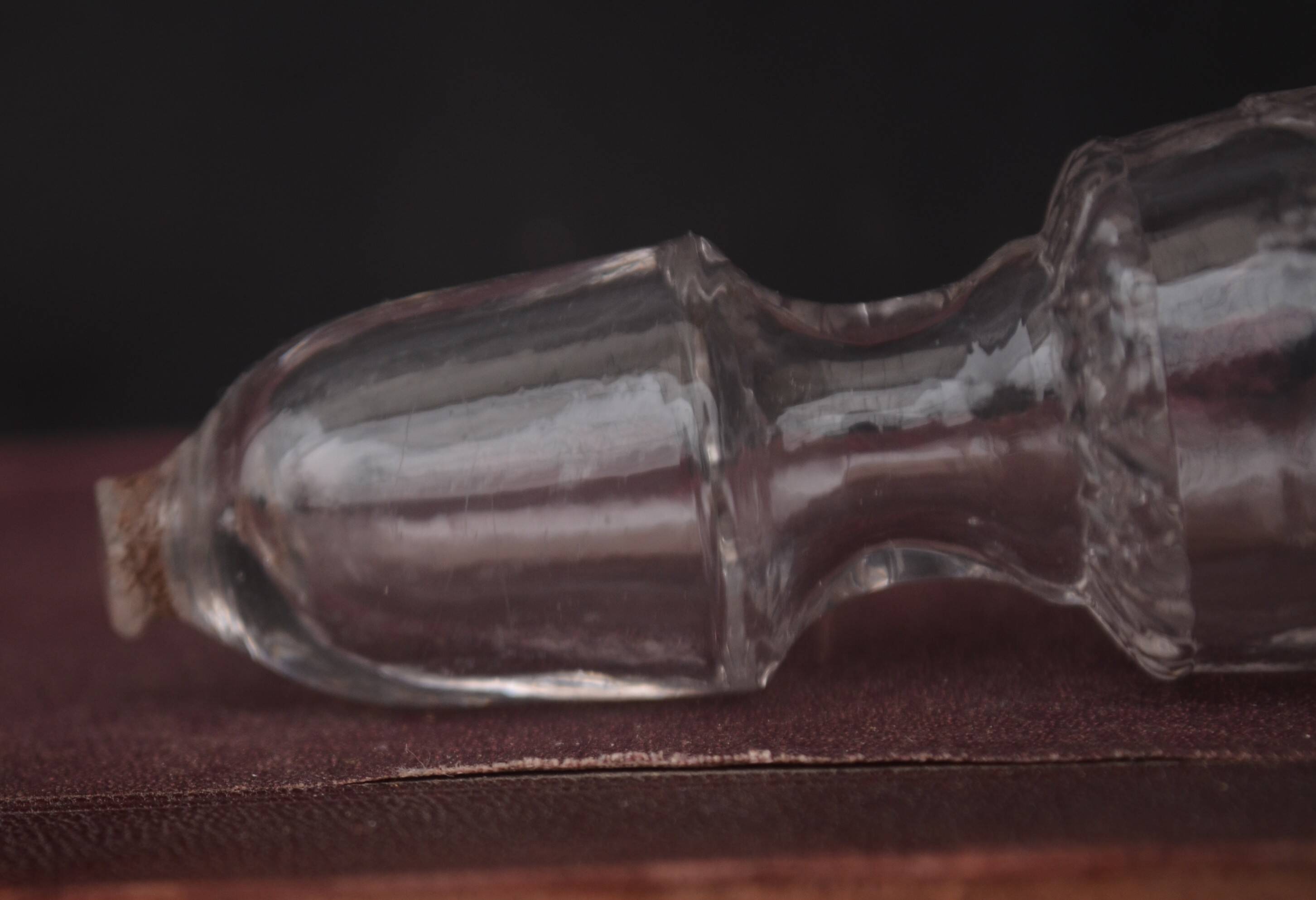 19th Century French Hand Blown Decanter with F letter engraved