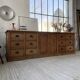 XXL solid oak counter sideboard