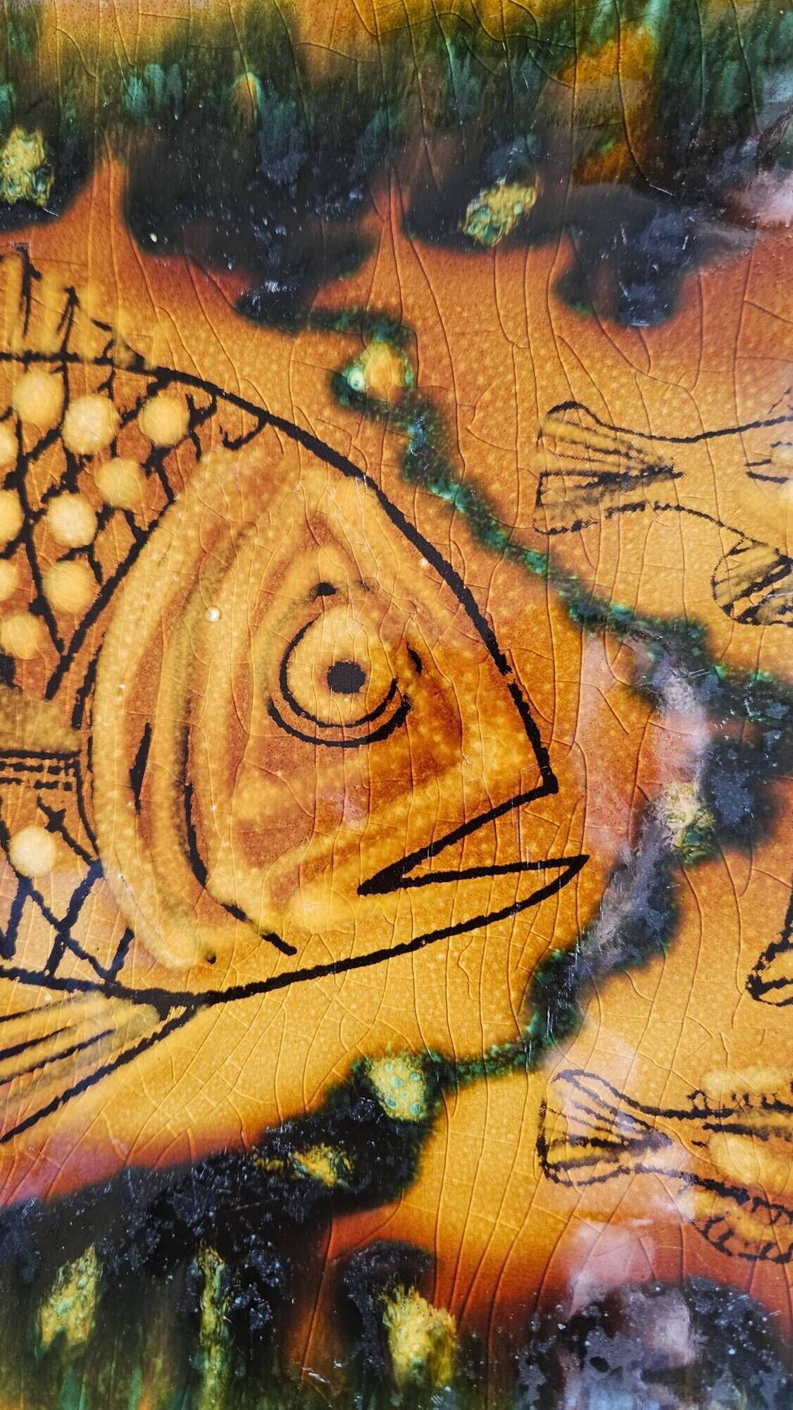 Fish platter, Longchamp earthenware. Designs attributed to Robert Picault