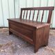 Rustic chest bench in old patina fir.