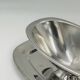 Saucière vintage en acier inoxydable avec plateau ovale intégré