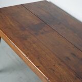 Antique 19th Century French Rustic Farmhouse Dining Table Fruitwood