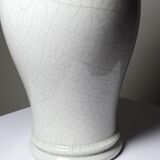 Large baluster vase in cracked white faience, Chinese style, 20th century.