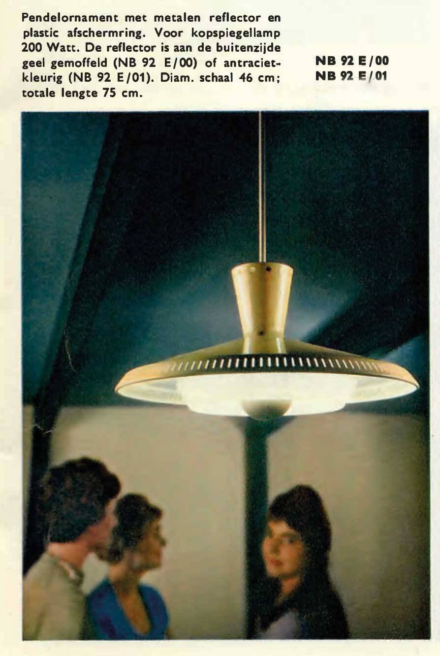 Philips NB 92 E/00 ceiling & pendant lamp (Louis Kalff)